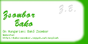 zsombor bako business card